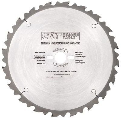 Фото 300x30x2,8/1,8 15° 5° ATB Z=20 Пильный диск СМТ для строительной древесины в интернет-магазине ToolHaus.ru
